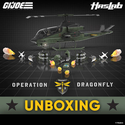 Unboxing the G.I. Joe Classified Series Assault Copter Dragonfly (XH-1) HasLab